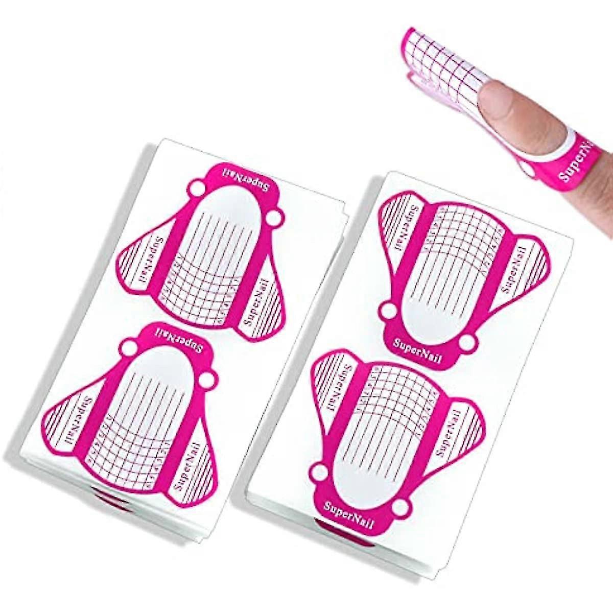 Nail Forms 100pcs Nail Art Forms Sticker Extension Guide Self-adhesive Tips Nail Forms