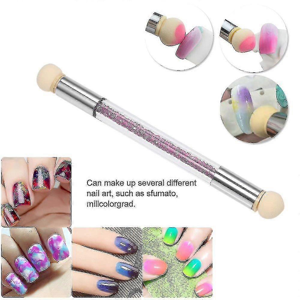 Nail Art Rendering Tools Double Head Sponge Stick