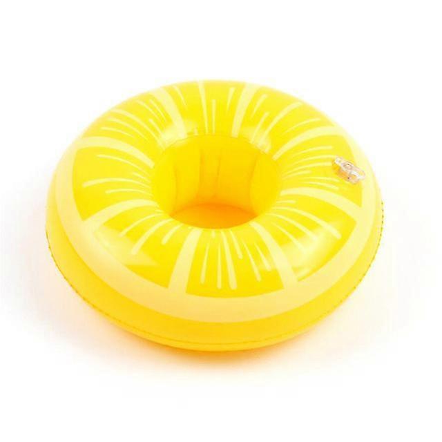 Inflatable Pool Floating Drink Holder Colored Round Shape