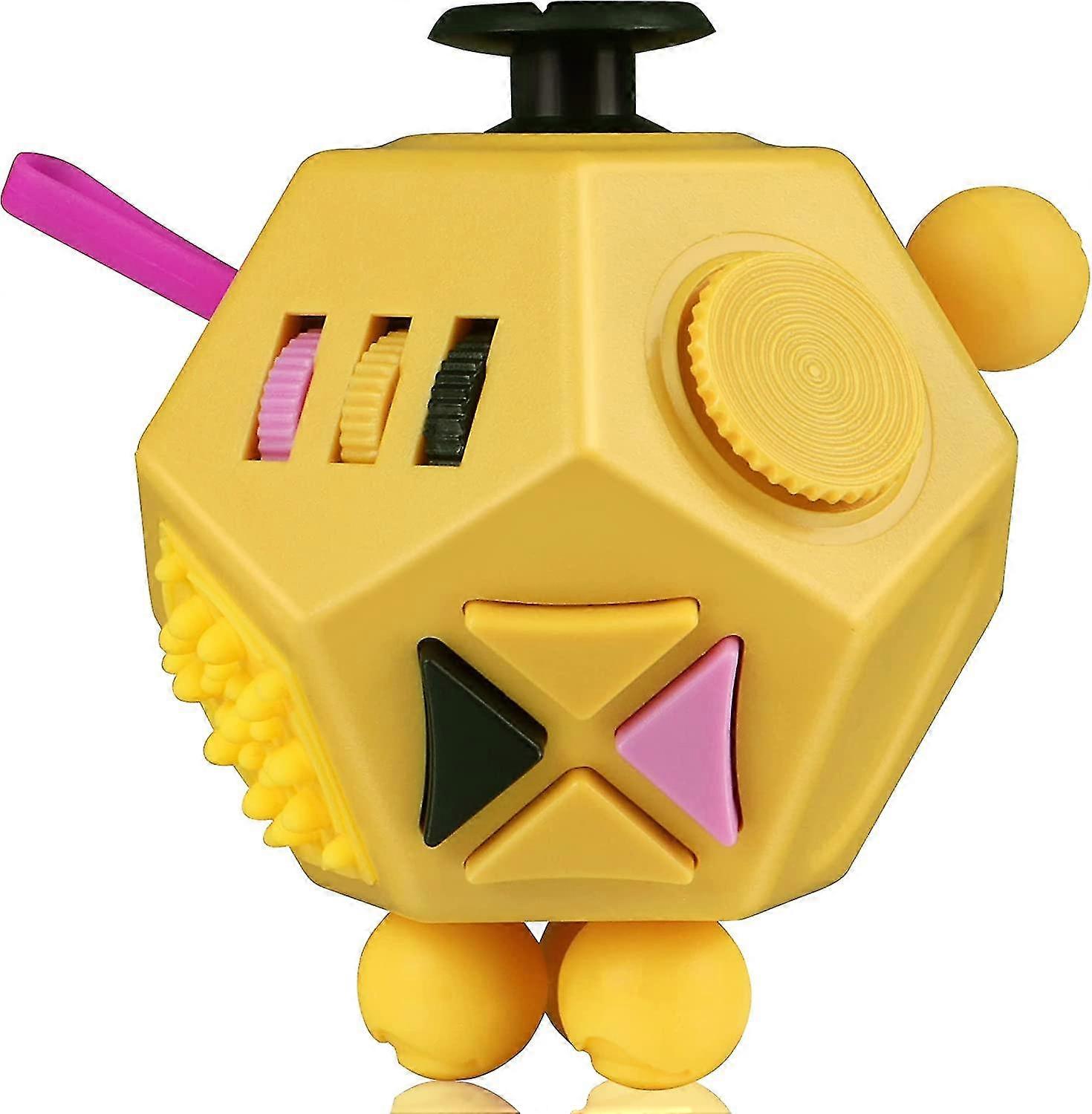 Mini Fidget Sensory Toys,12 Sided Fidget Cube Relief Stress And Anxiety Depression Anti For Kids And Adults With Add, Adhd, Ocd, Autism