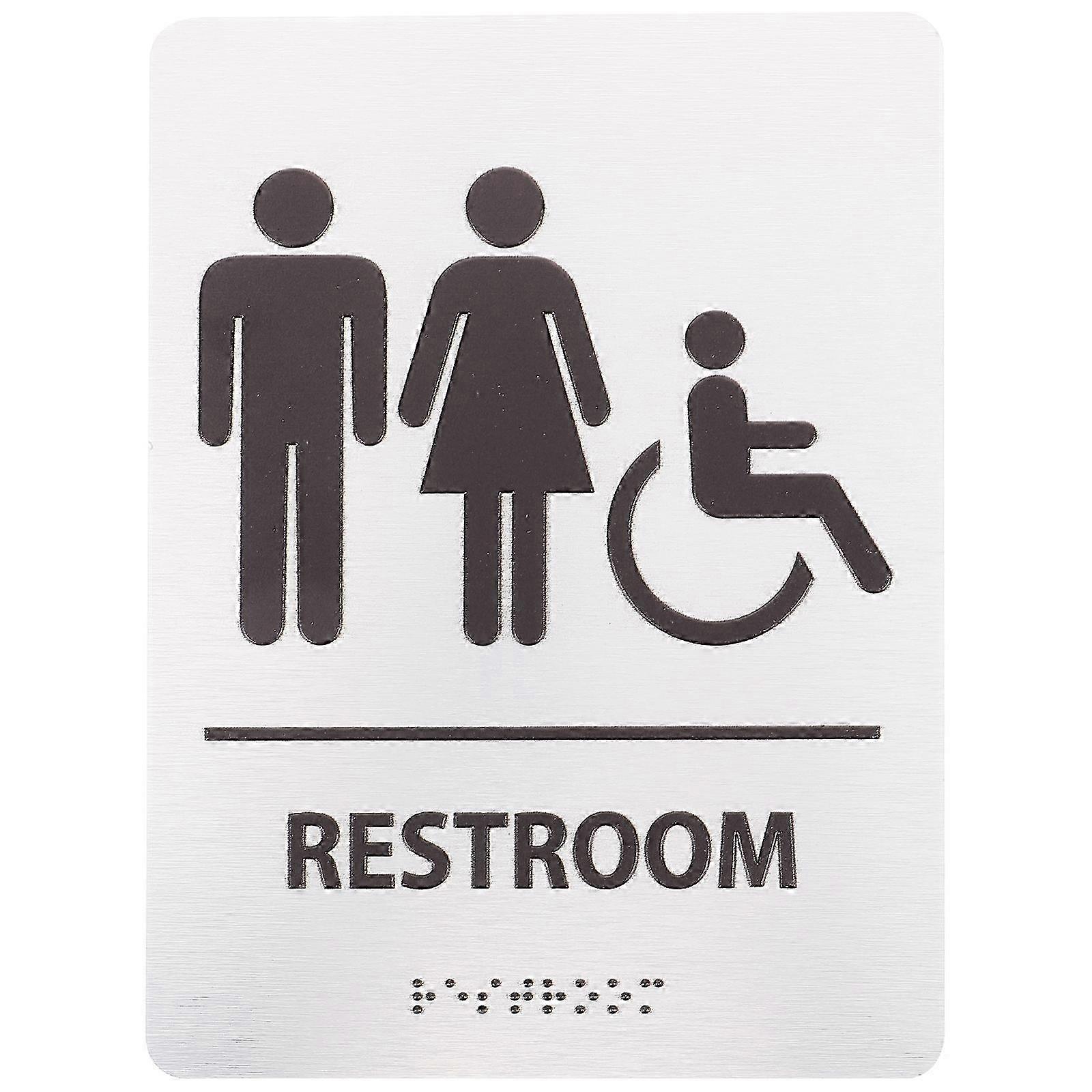 Πινακίδα τουαλέτας Braille Πινακίδα τουαλέτας επιχείρησης Πινακίδα μπάνιου για άτομα με ειδικές ανάγκες Πινακίδα τουαλέτας