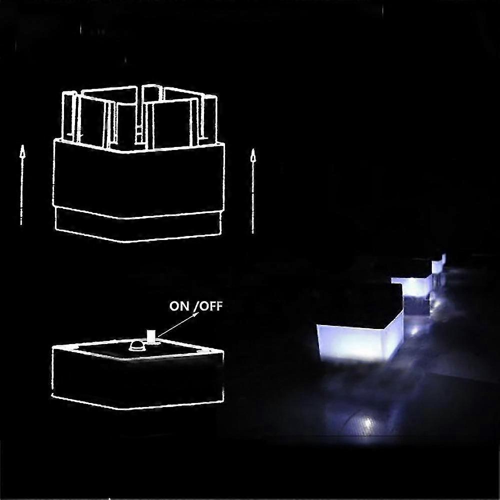 Solar Powered Outdoor Led Square Fence Light Garden Post Lamp