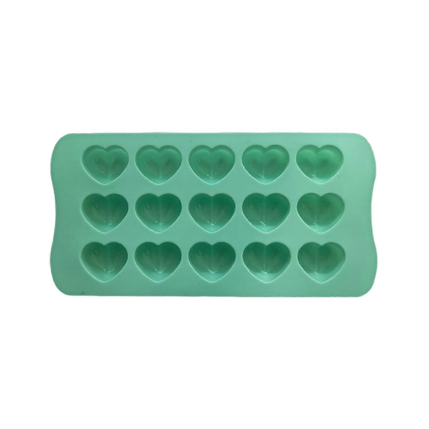 Chocolate Mold 15 Grids 3D Heart-shaped Candy Mold Non-stick Silicone Baking Cake Mold for Home