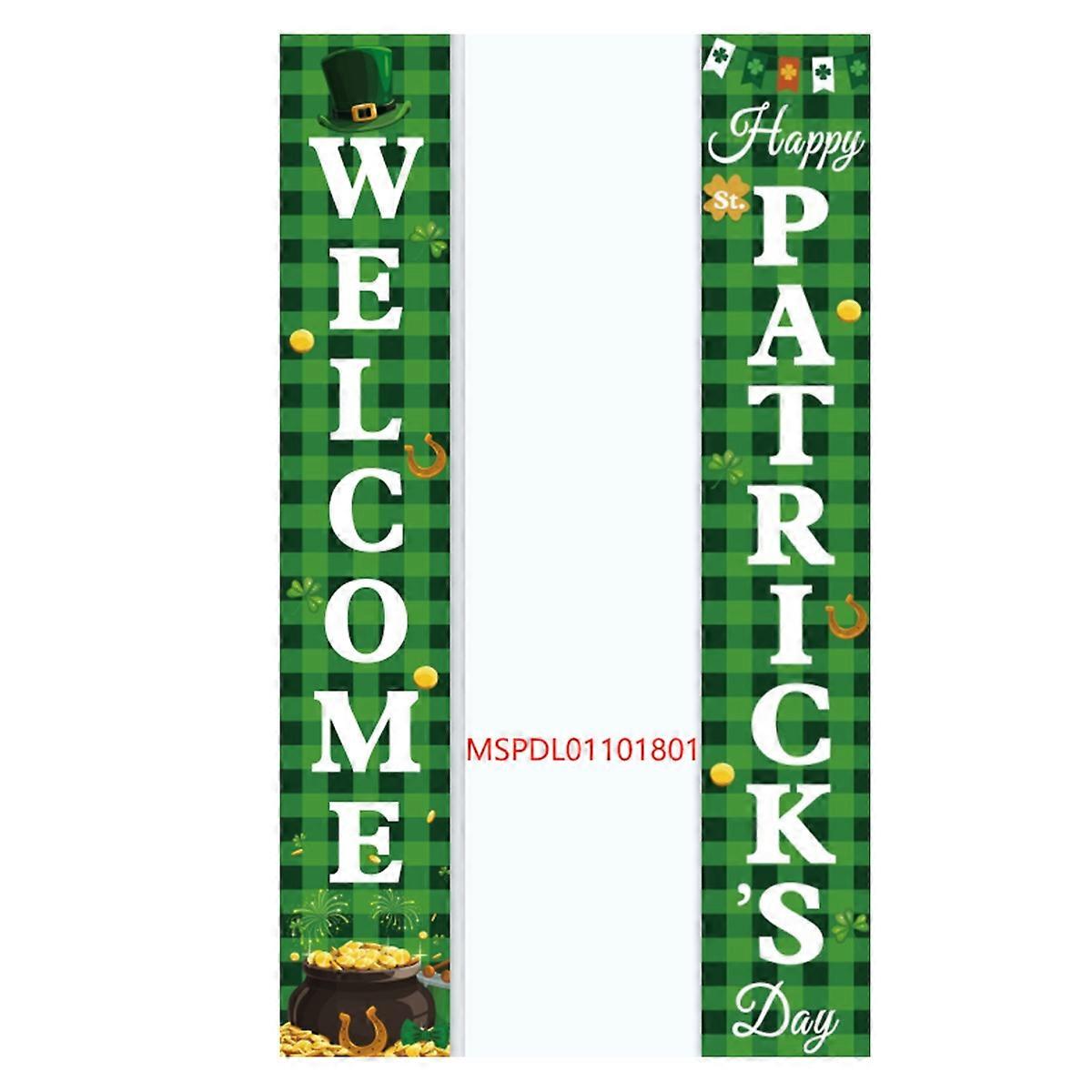 St. Patrick Banner Pair - Green Elegance for Party