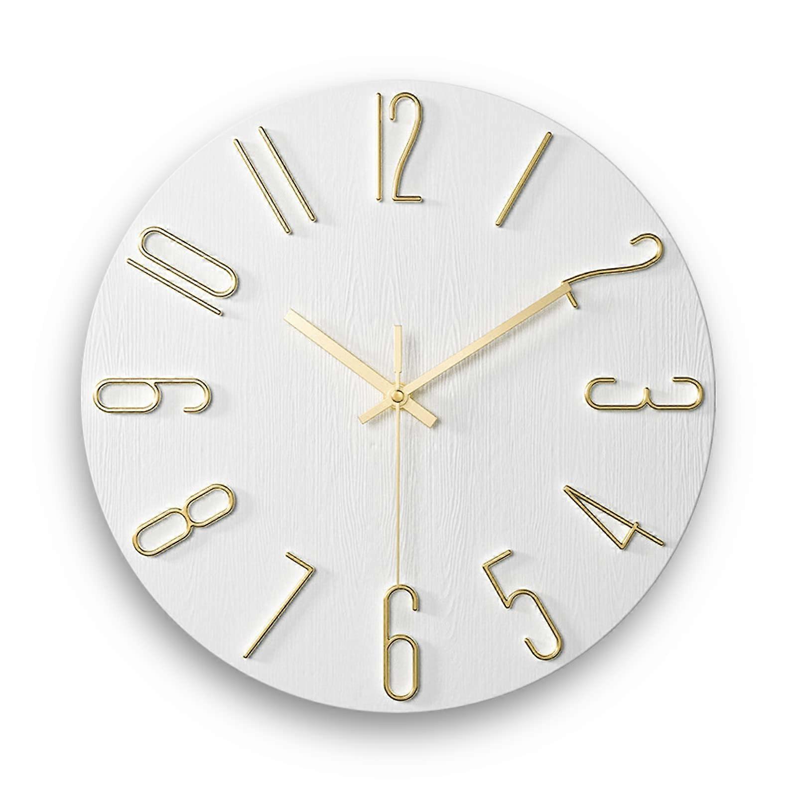 12" Silent Wall Clock - Modern Decor for Home/Office