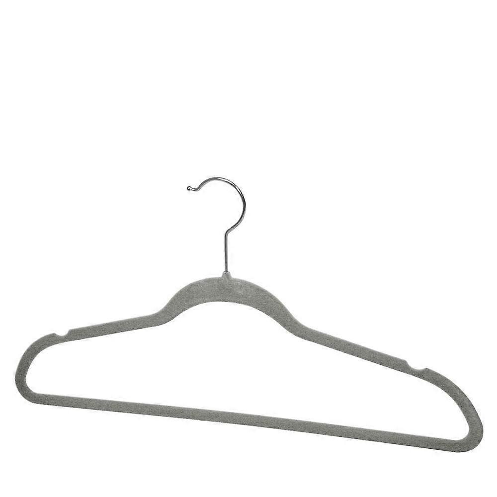 10 Pack Velvet Non-Slip Ultra Slim Hangers for Closet Organization, Soft Touch, Space-Saving Design, Grey Color