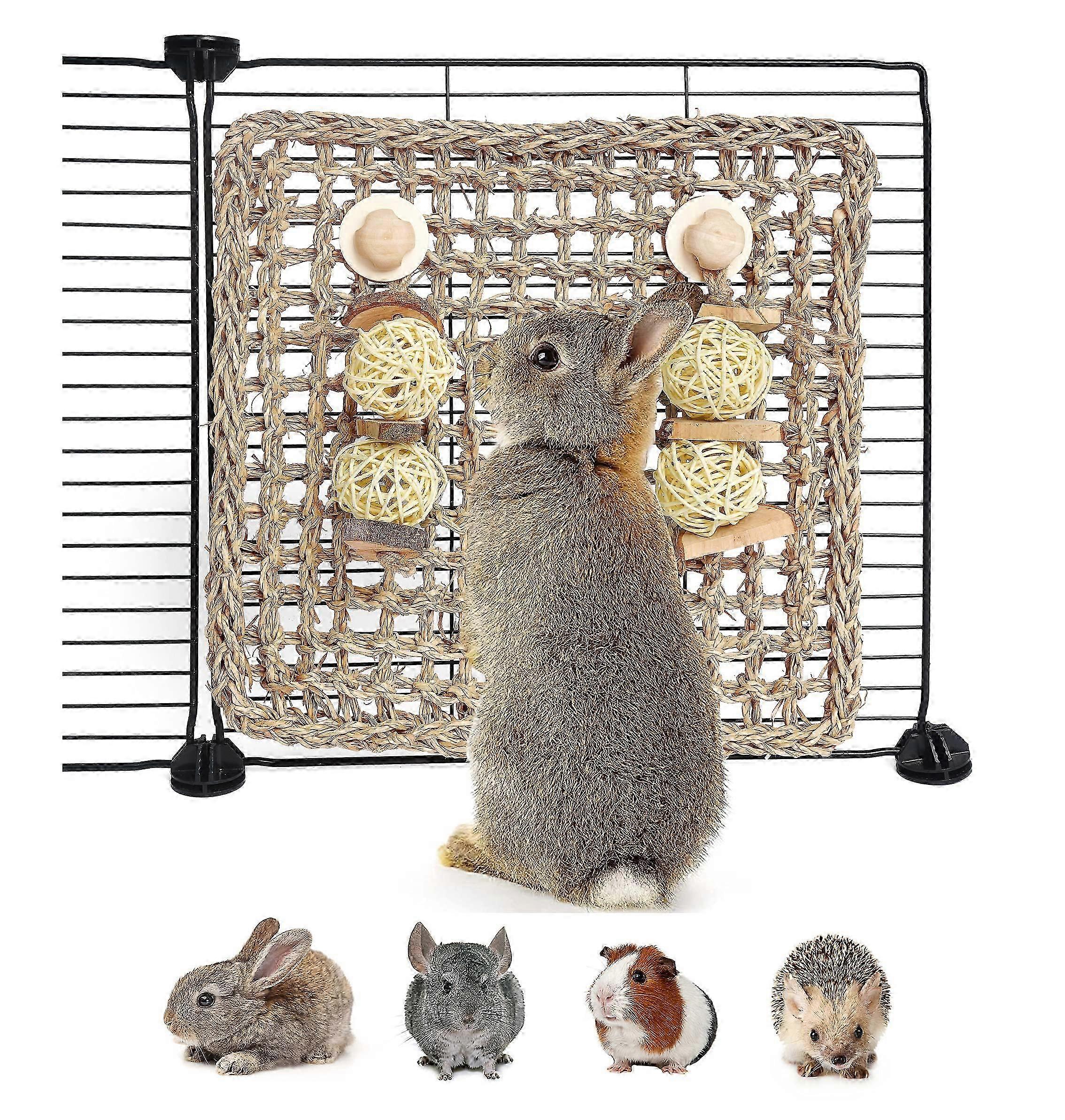 Rabbit Chew Toy Natural Pet Molar Toy Climbing Net For Parrot Chinchilla Hamster