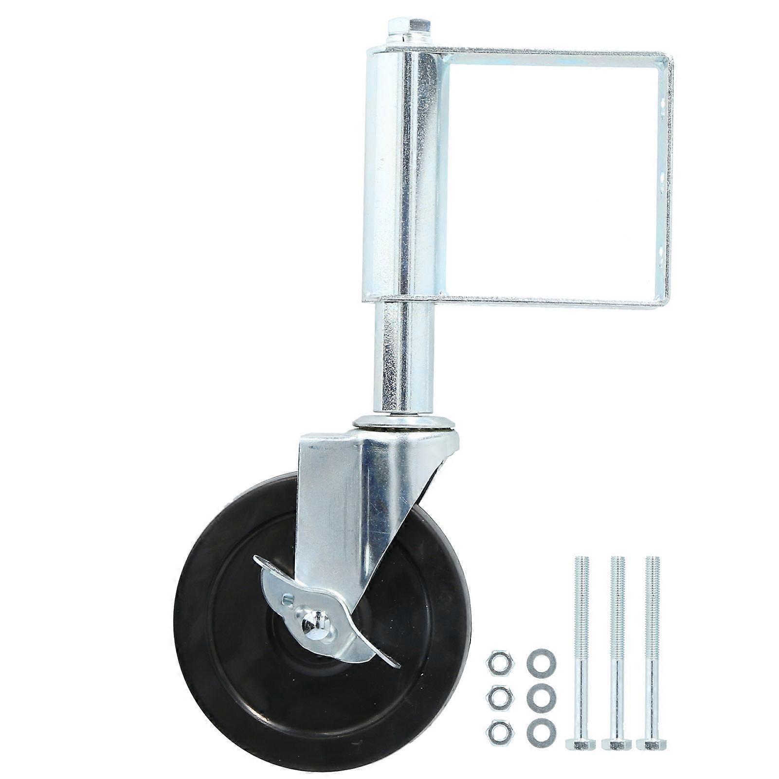 Gate Wheel Spring Loaded Caster Multi Function Damping Aluminum 5in 90kg Load Capacity(White )