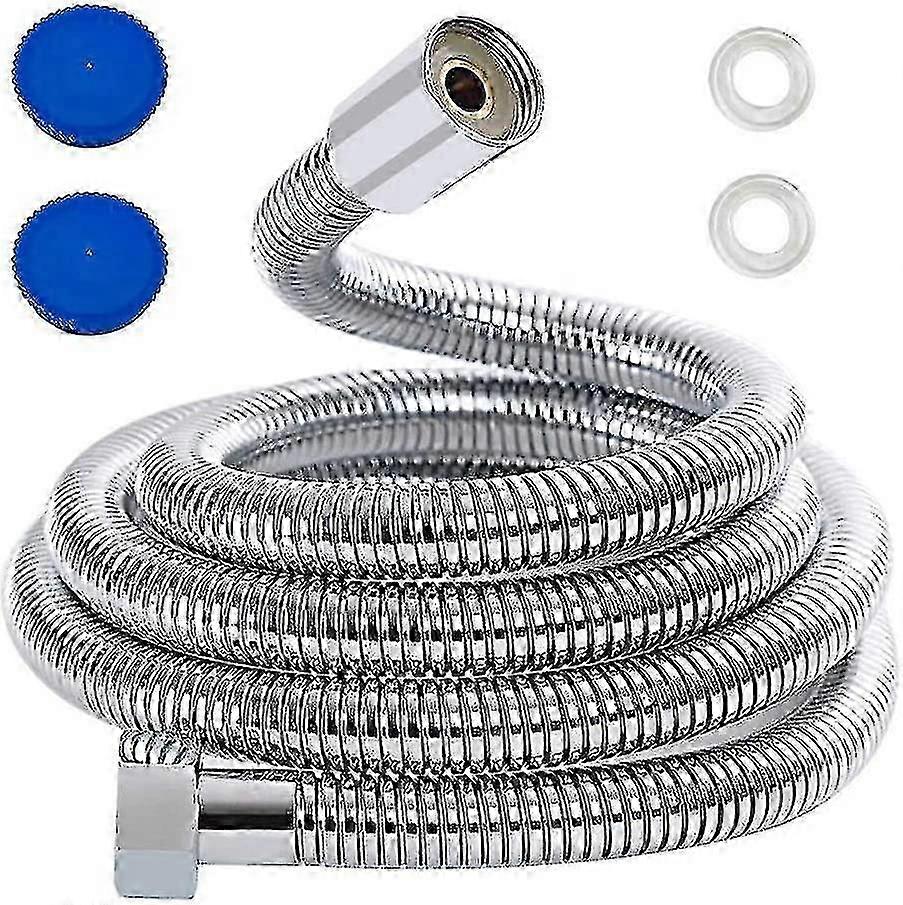 3m Shower Hose, Stainless Steel Replacement Shower Pipe Extra Long Shower Hose With Washers, Chorme (3m/118inch) - JA