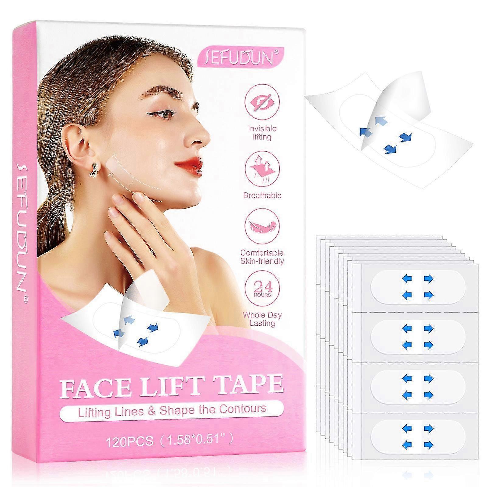 Face Lift Tape, Stretchable Face Tape Lifting Invisible - 8 Hours Lasting, Facelift Tape for Face Invisible, Invisible Face Lifter Tape - Instant Face