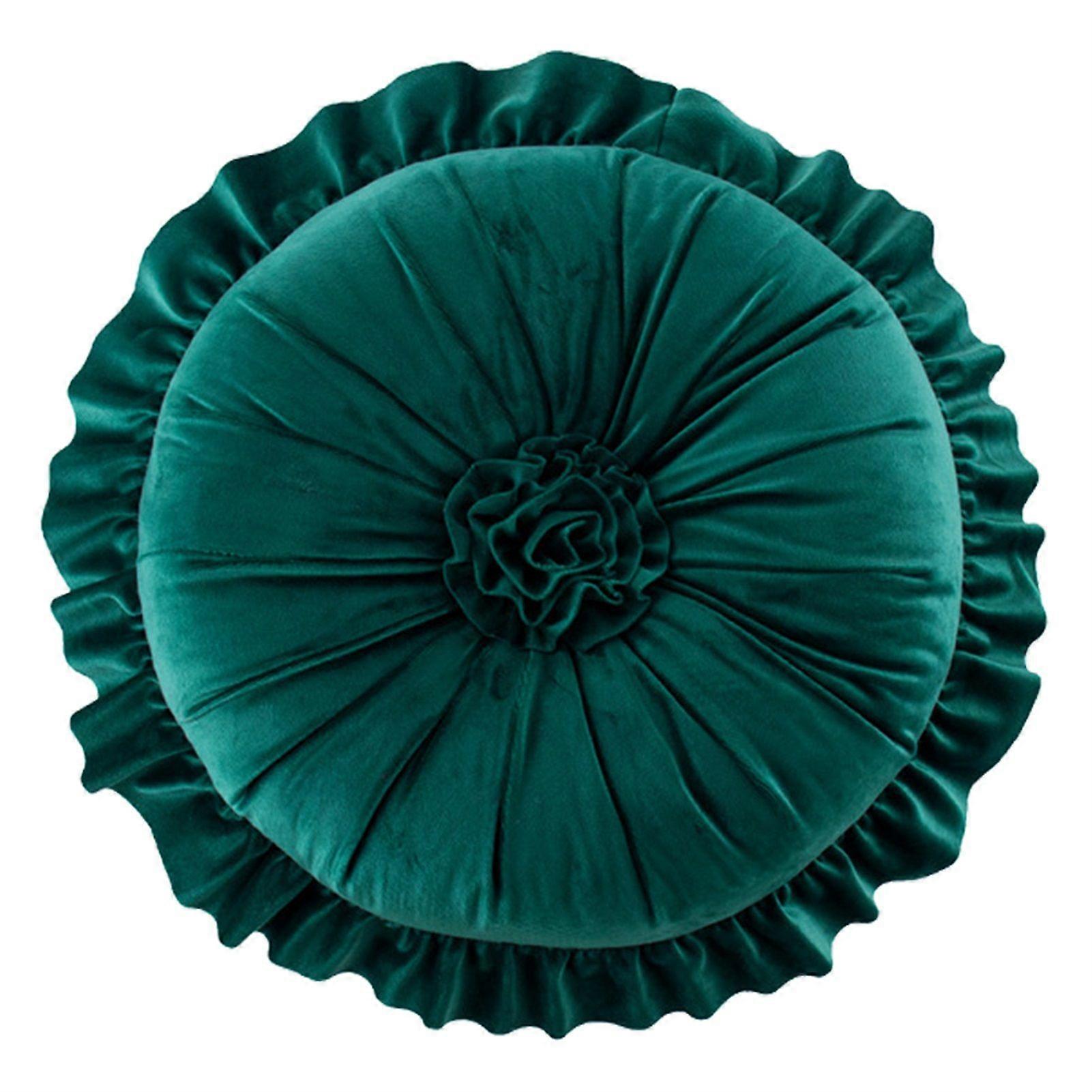Seat Pillow Ruffle Super Soft Comfortable Touch Full Filling Elastic Decorative Round Office Nap Back Support Plush Pillow Home Supplies