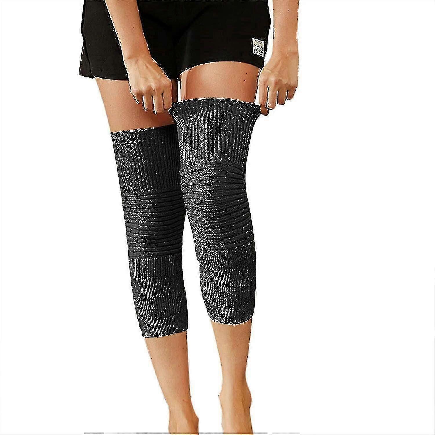 סד ברך סרוג חם במיוחד רך גמישות גבוהה נעים תמיכה בברכיים קל משקל ידידותי לעור משכך כאבים עמיד רוח מפחית מתח מחמם רגליים הטוב ביותר עבור