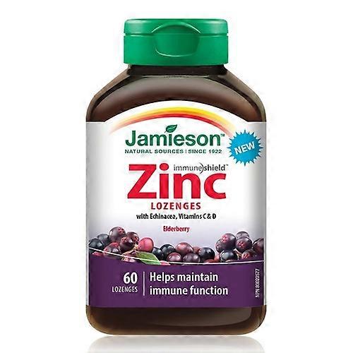Jamieson Vitamins Zinc Lozenges With Echinacea Vitamins C And D Elderberry, 60 Lozenges