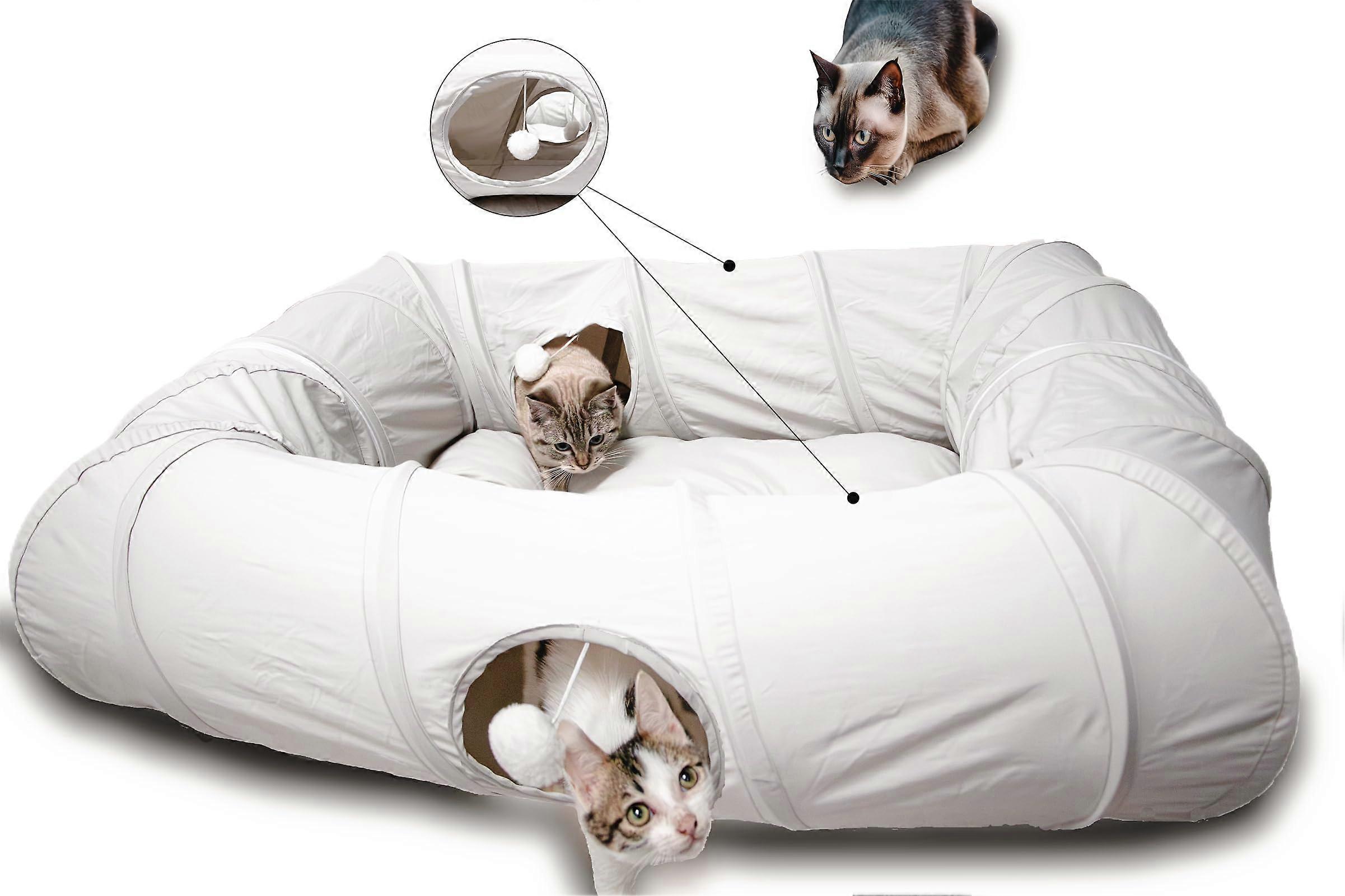Cat Tunnel Bed Shuttled 4-Way Indoor Cat Peekaboo Size XL