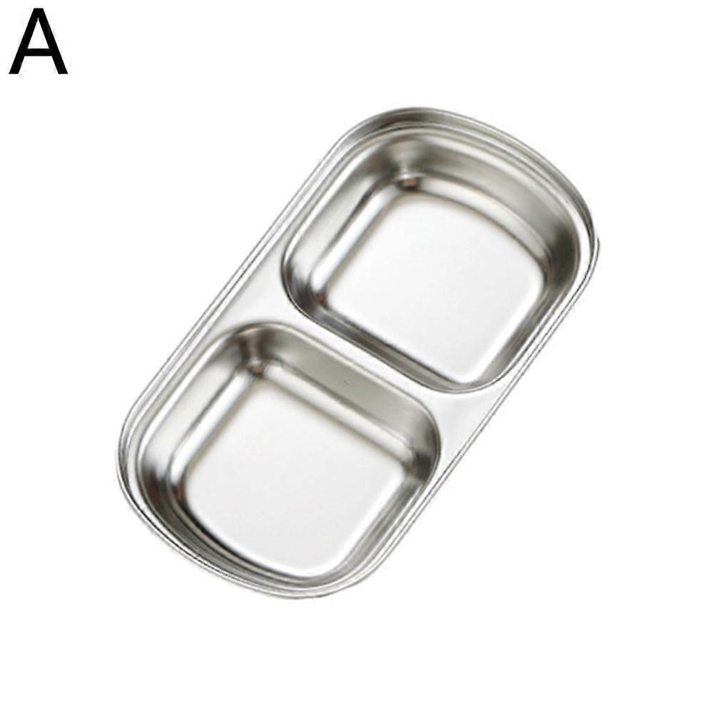 Piatti per salsa in acciaio inossidabile Salsa barbecue divisa Piatto piatto per spezie