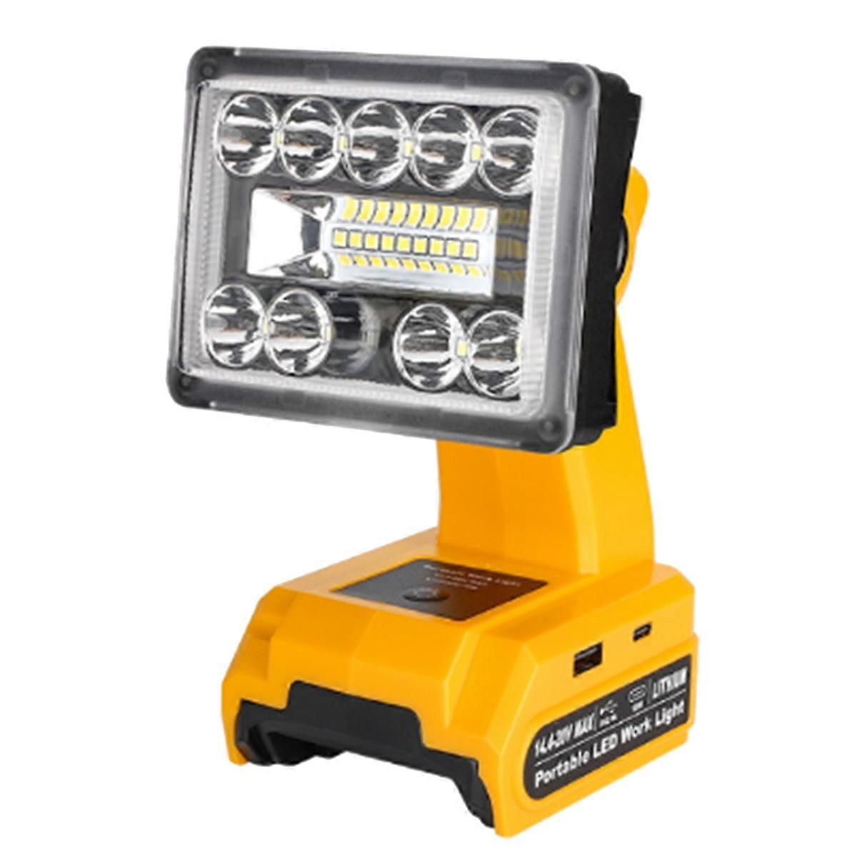 For 14.4-20V Li-Ion Battery LED Portable Work Light 9W 1000LM Emergency Tool Light Lamp Spotlig