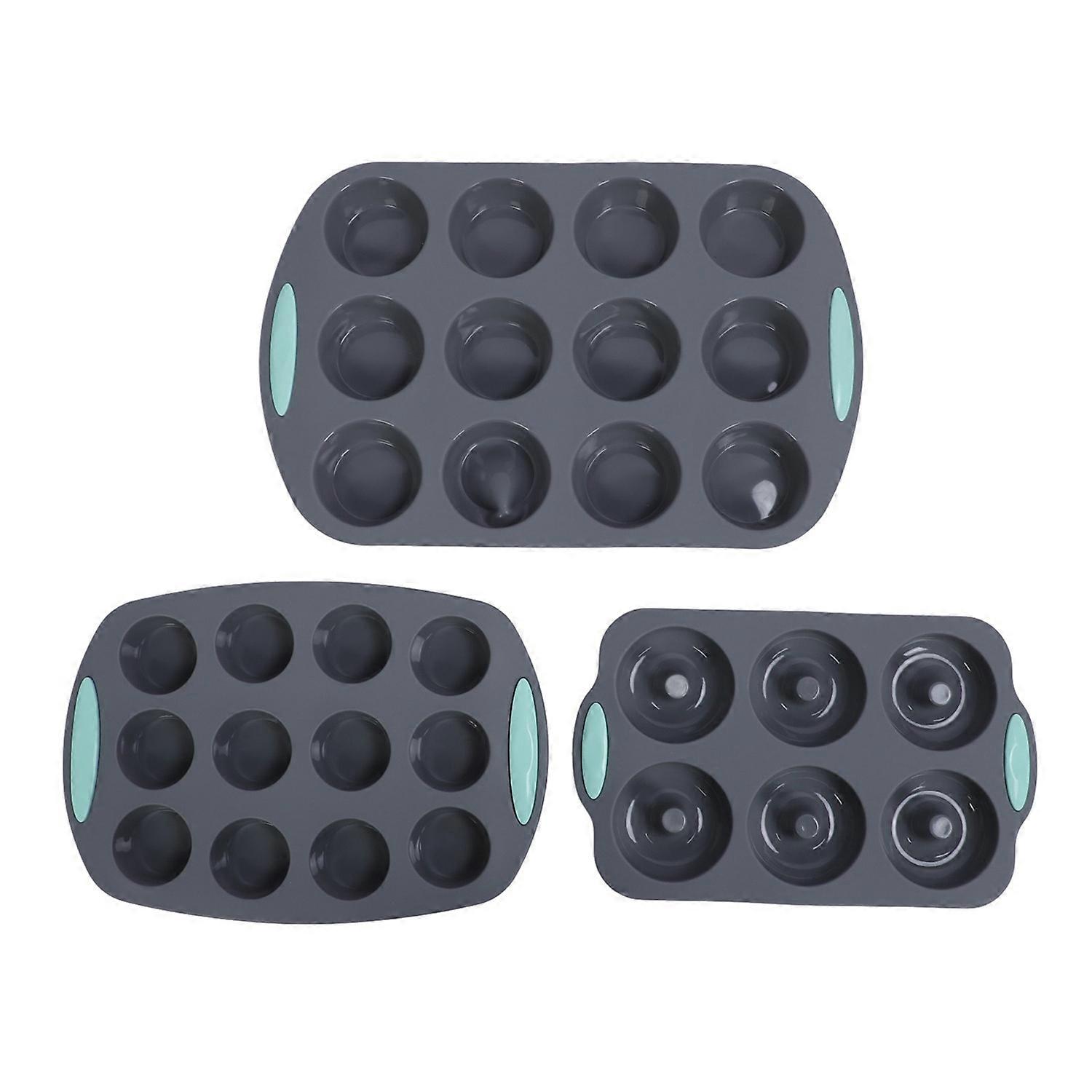 Silicone Muffin Pan Non Stick Cupcake Pan Baking Donut Pan Heat Resistant Dishwasher Safe for Kitche