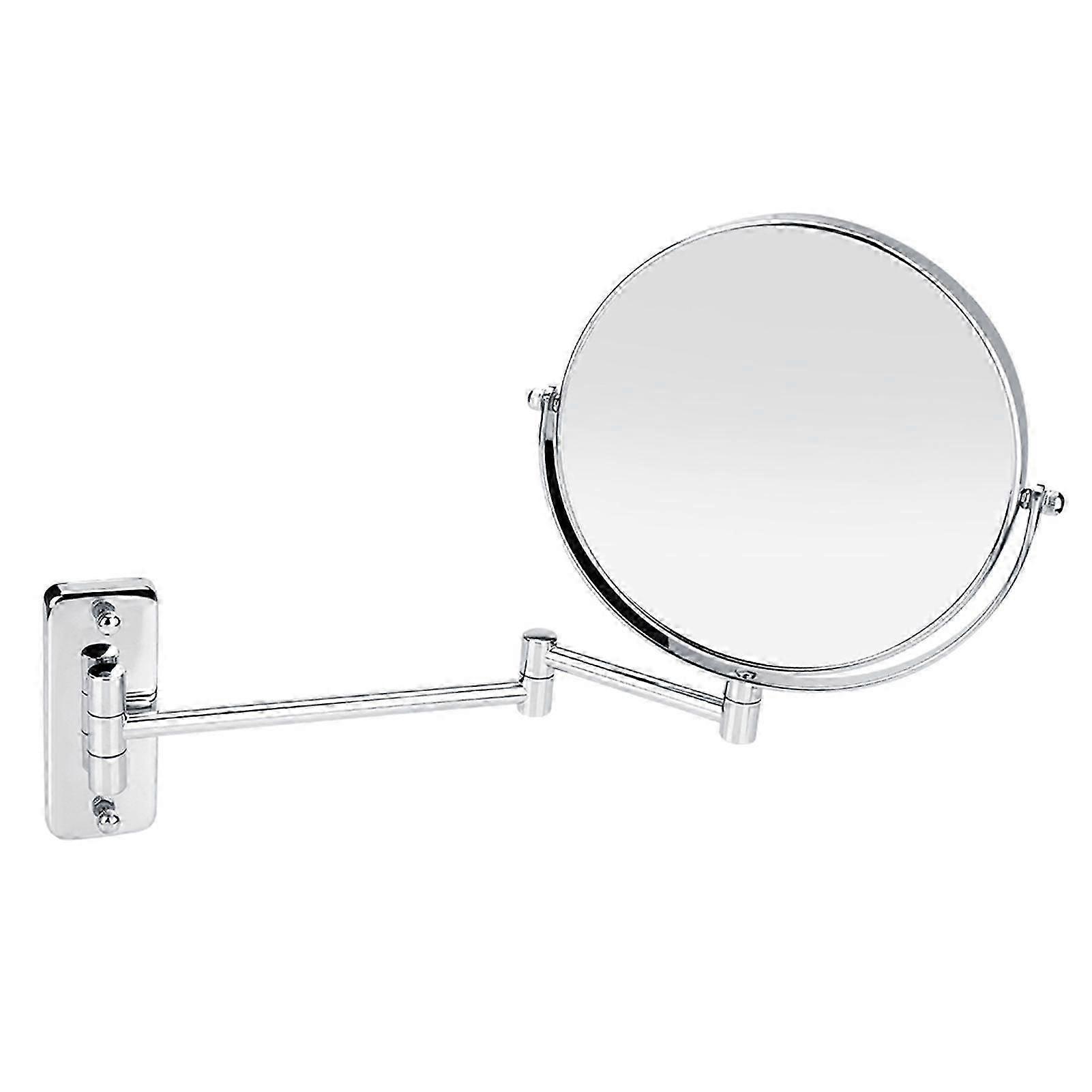 8" Wall Mount Makeup Mirror Double Sided Swivel Mirror 3X Magnifying
