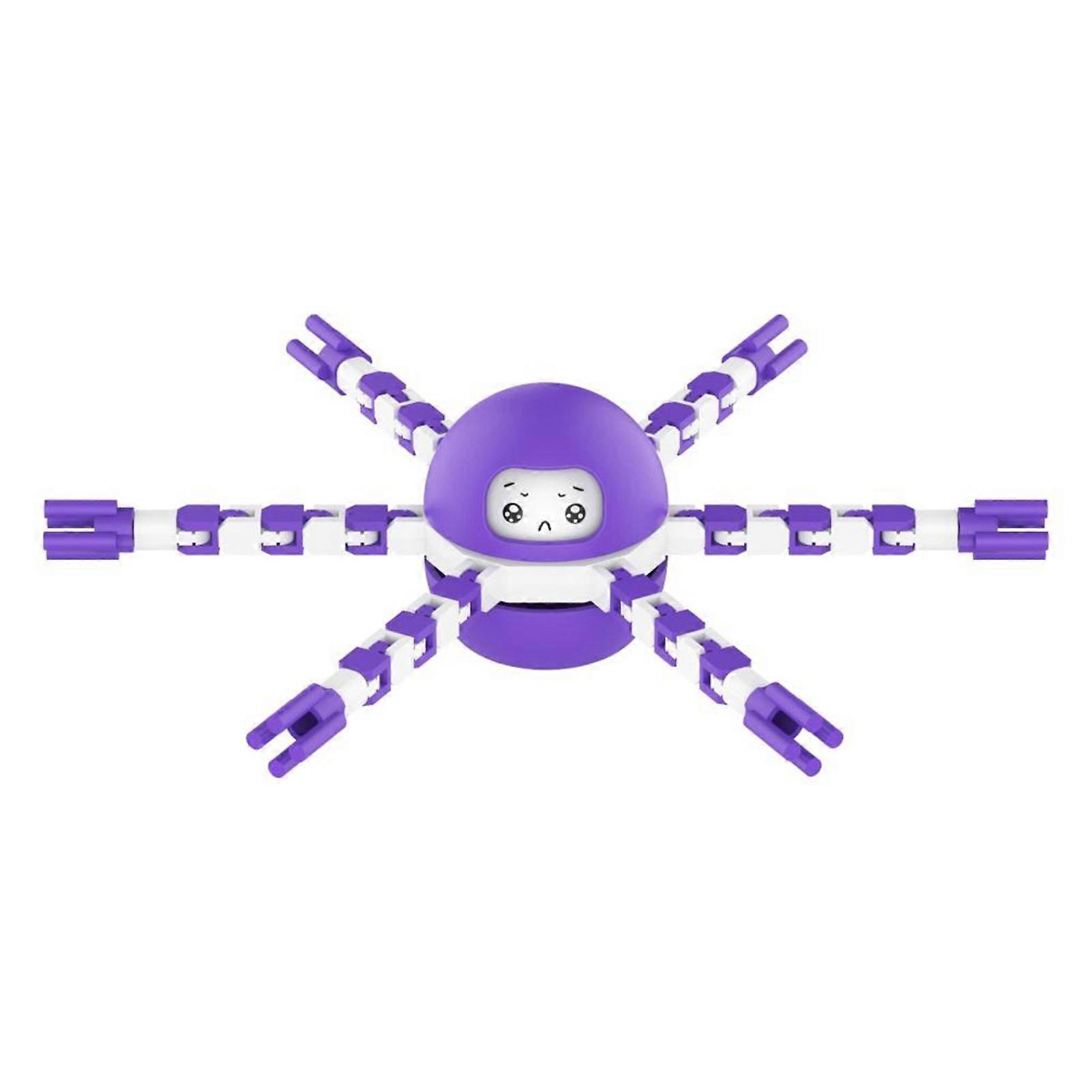 Transformable Gyroscope Chain DIY Mechanical Spiral Deformable Robot Decompression Toy for Kids Adults