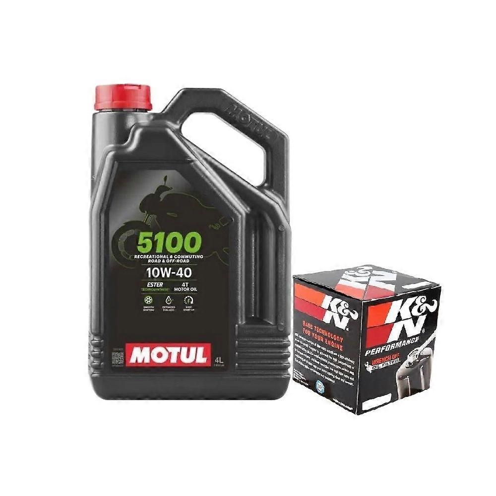 Motul Oil + oil filter 5100 10w40 4l, Kn138 4t Ma2 Suzuki Gsxr Sv Dl Gsf OM510010W404LKN138