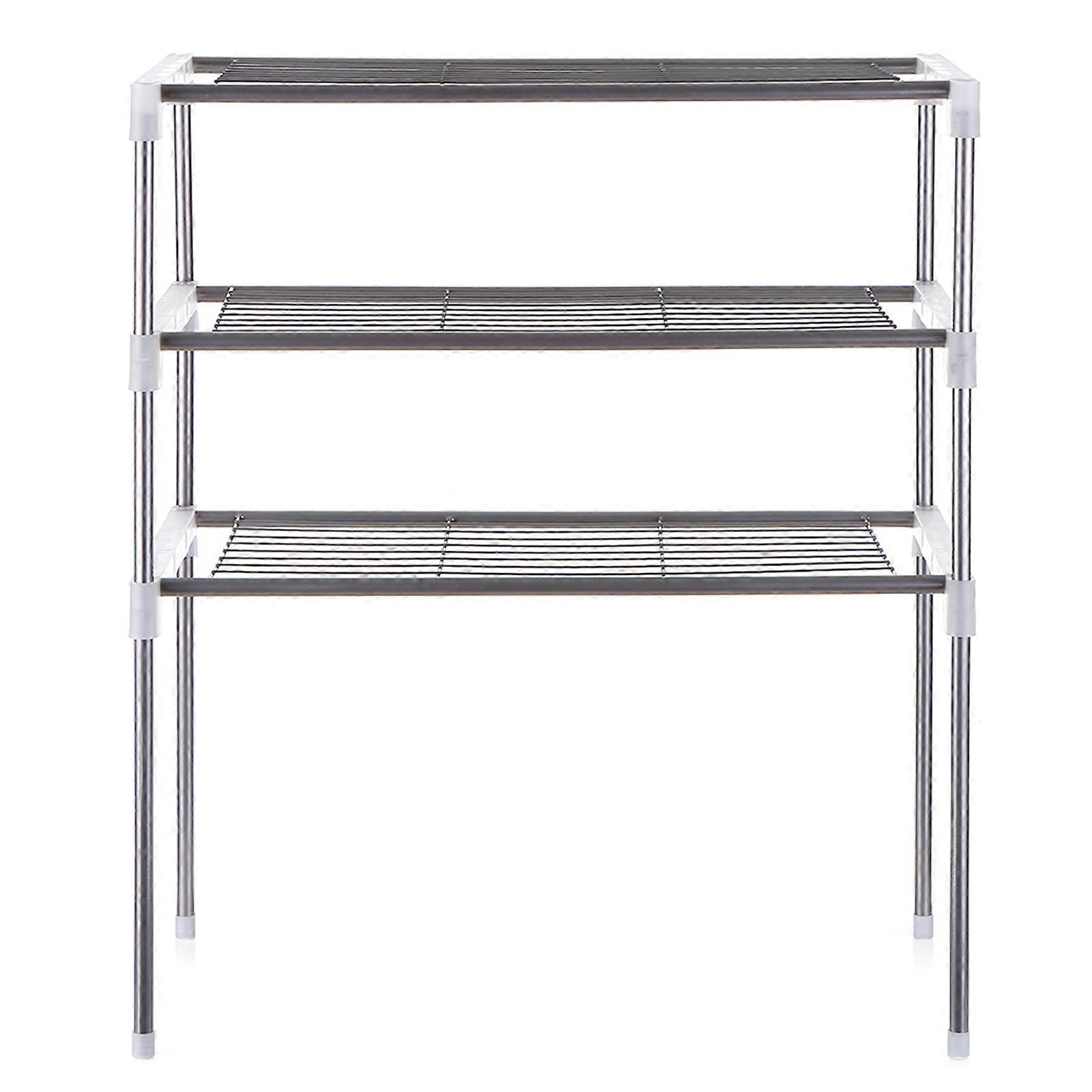 3-Tier Multi-functional Kitchen Storage Shelf Rack Microwave Oven Shelving Unit