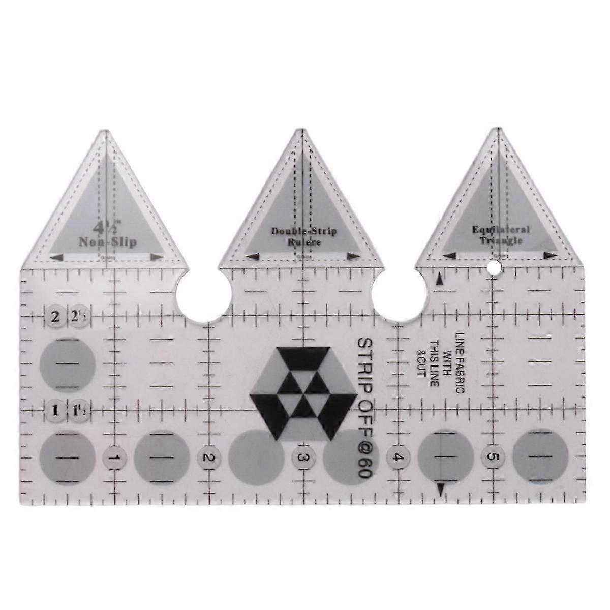 60 Degree Double Strip Ruler, Double Strip Quilting Ruler, Ruler Grids, Quilt Rulers for Sewing