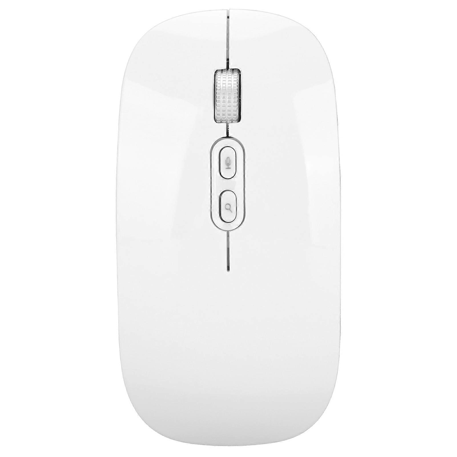 Wireless Mouse 1600DPI AI Optical Voice Input 500mAh White