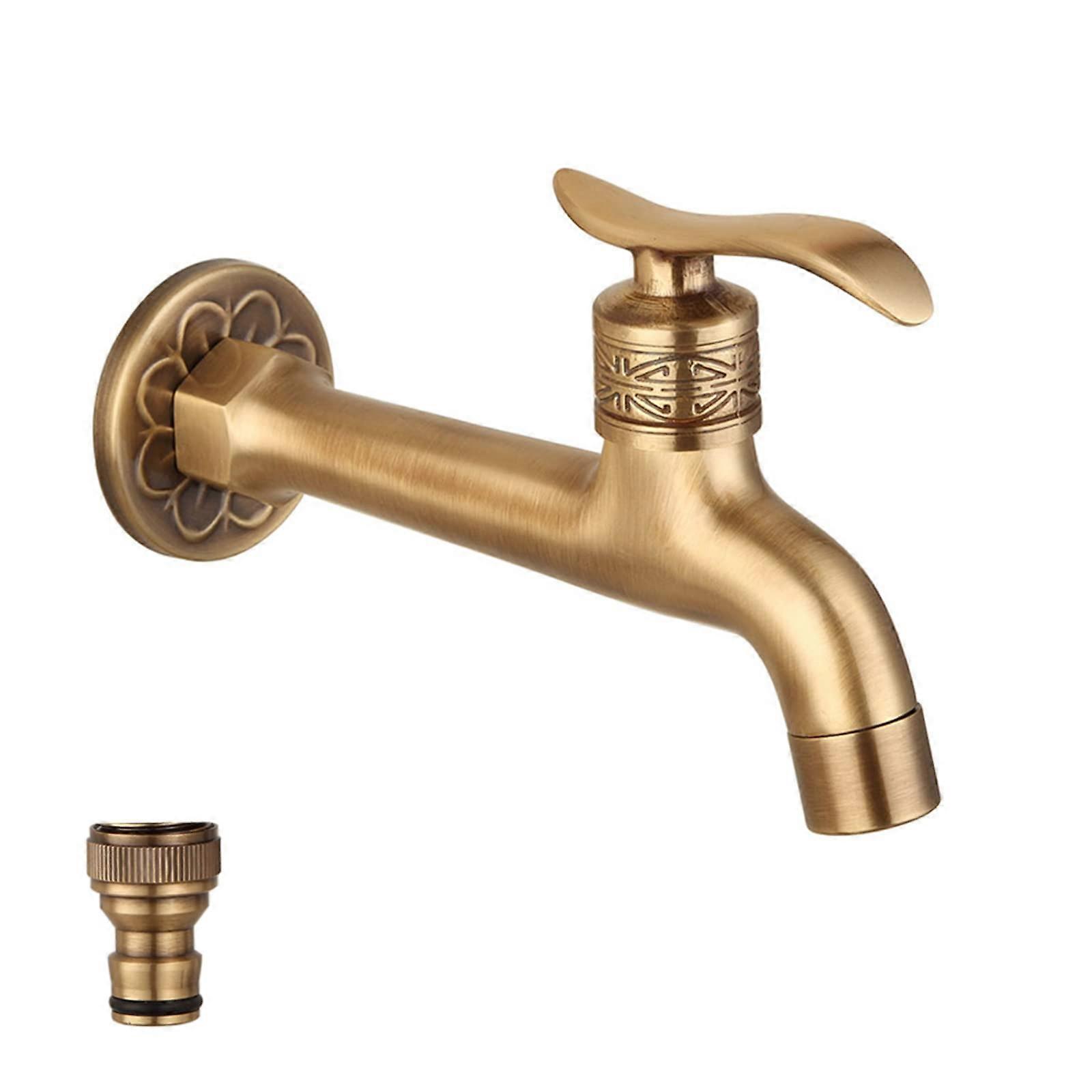Ancient Rice Open Garden Faucet Bathroom Wall Mounted Decorative Water Hose Single Cold Faucet G 1/2 inch connection faucet