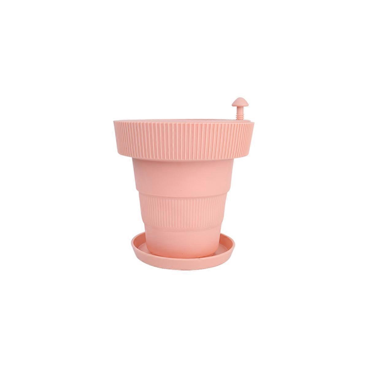 Outdoor or Indoor Flower Pots with Self-Watering Function, Pink