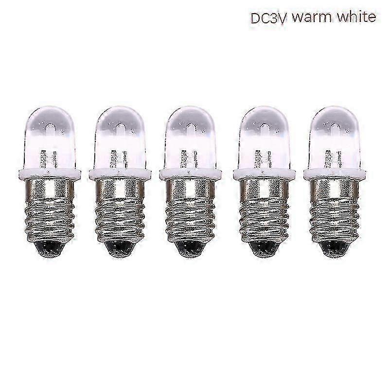 5pcs E10 LED Bulb DC 3V/4.5V for Instruments, Indicators & Old Fashioned Flashlights