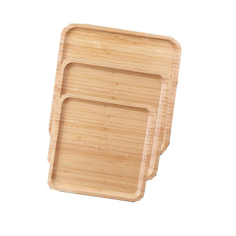 Natural Solid Wood Handcrafted Stylish Tray for Serving Display Square Plate