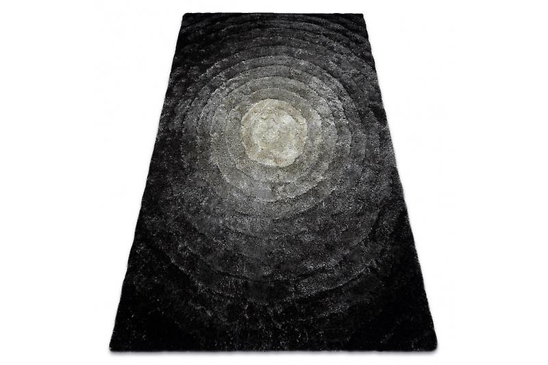 Modern shaggy carpet FLIM 008-B2 Circles - structural grey