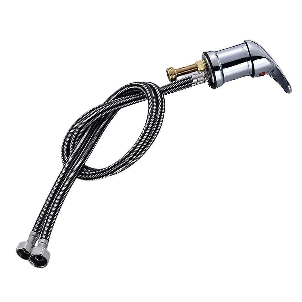 Shampoo Bowl Faucet with Sink Hose Replacement, Chrome Plated