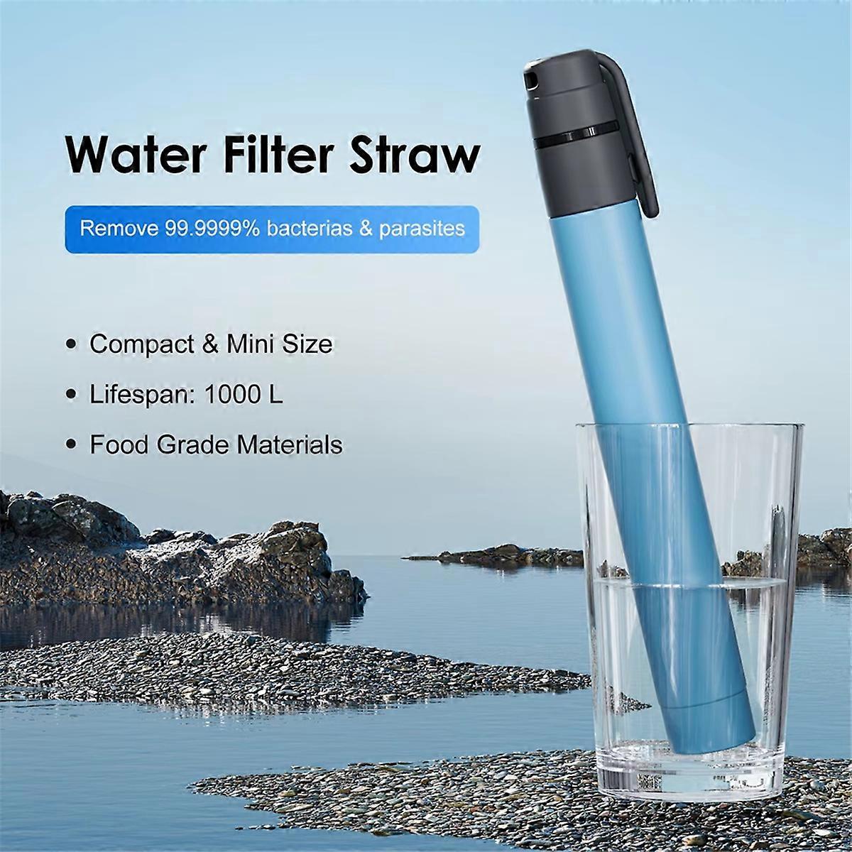 Portable Water Filter Straw, Emergency Mini Filtration System