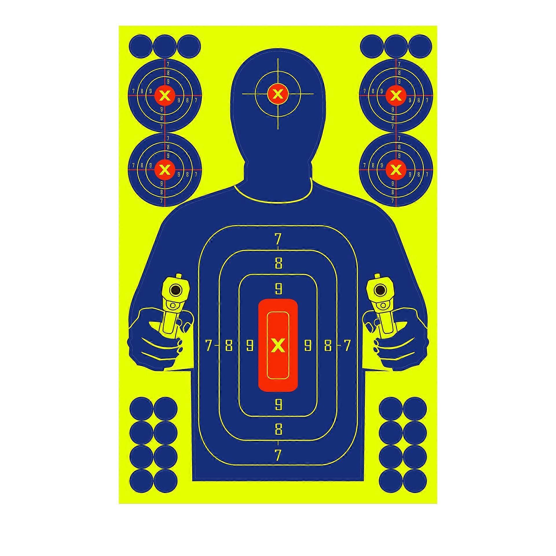 Ultimate Tabanca Hedef 12x18 İnç 25 İç Mekan/Dış Mekan Kendinden Yapışkanlı Kalibreler Hedefler Atış Poligonu için