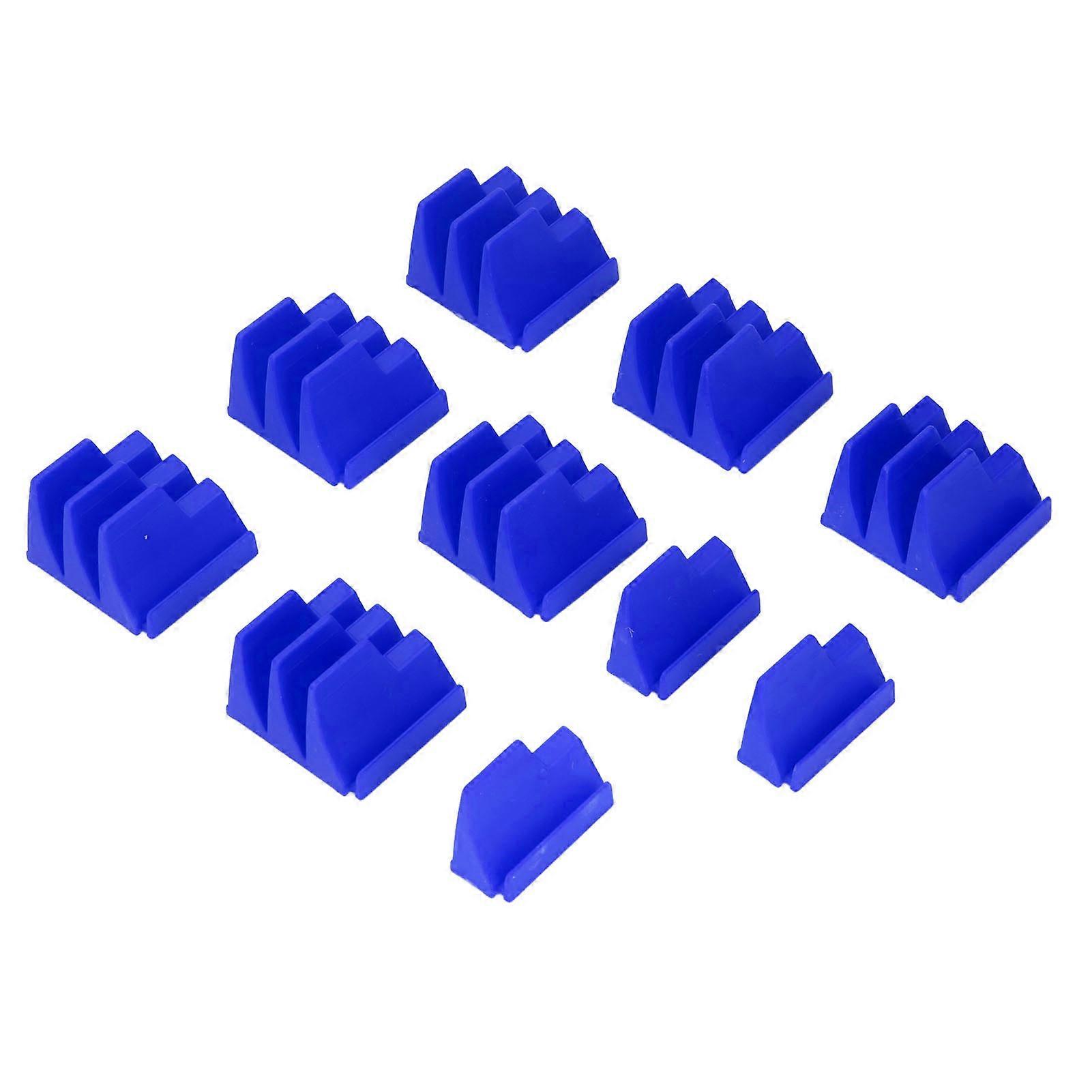 10 Pack 24 Slot Magnetic Wrench Holder, Modular Tool Organizer, Storage Rack for Offset Open End Ratchet Wrenches, Stubby Wrenches, Blue