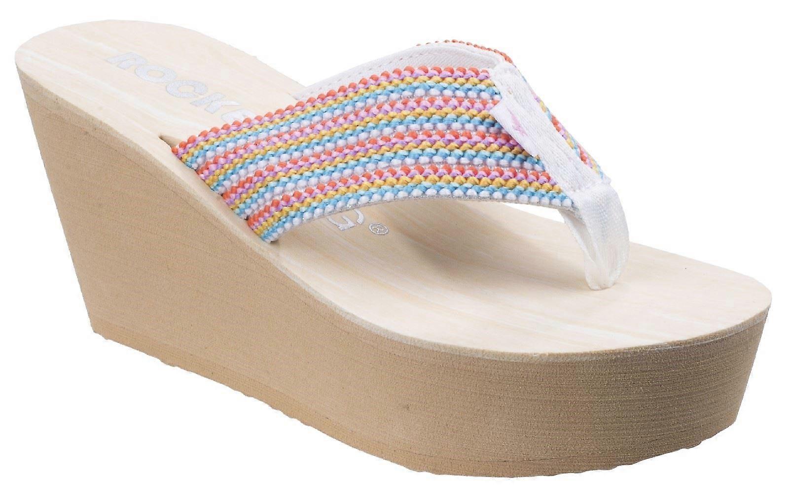 Rocket Dog Bubblegum Diver Groovy Stripe Wedge Sandal