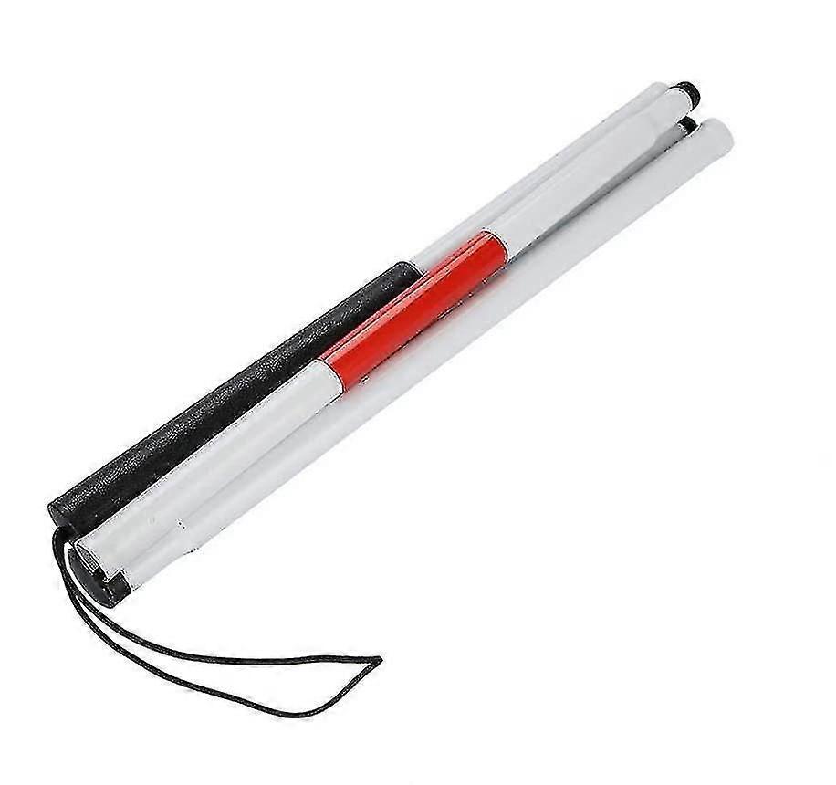 Walking Stick For The Blind, Aluminum Folding Cane Anti-slip Night Reflective Best Mobility Crutch For The Visually Impaired1pcs-white