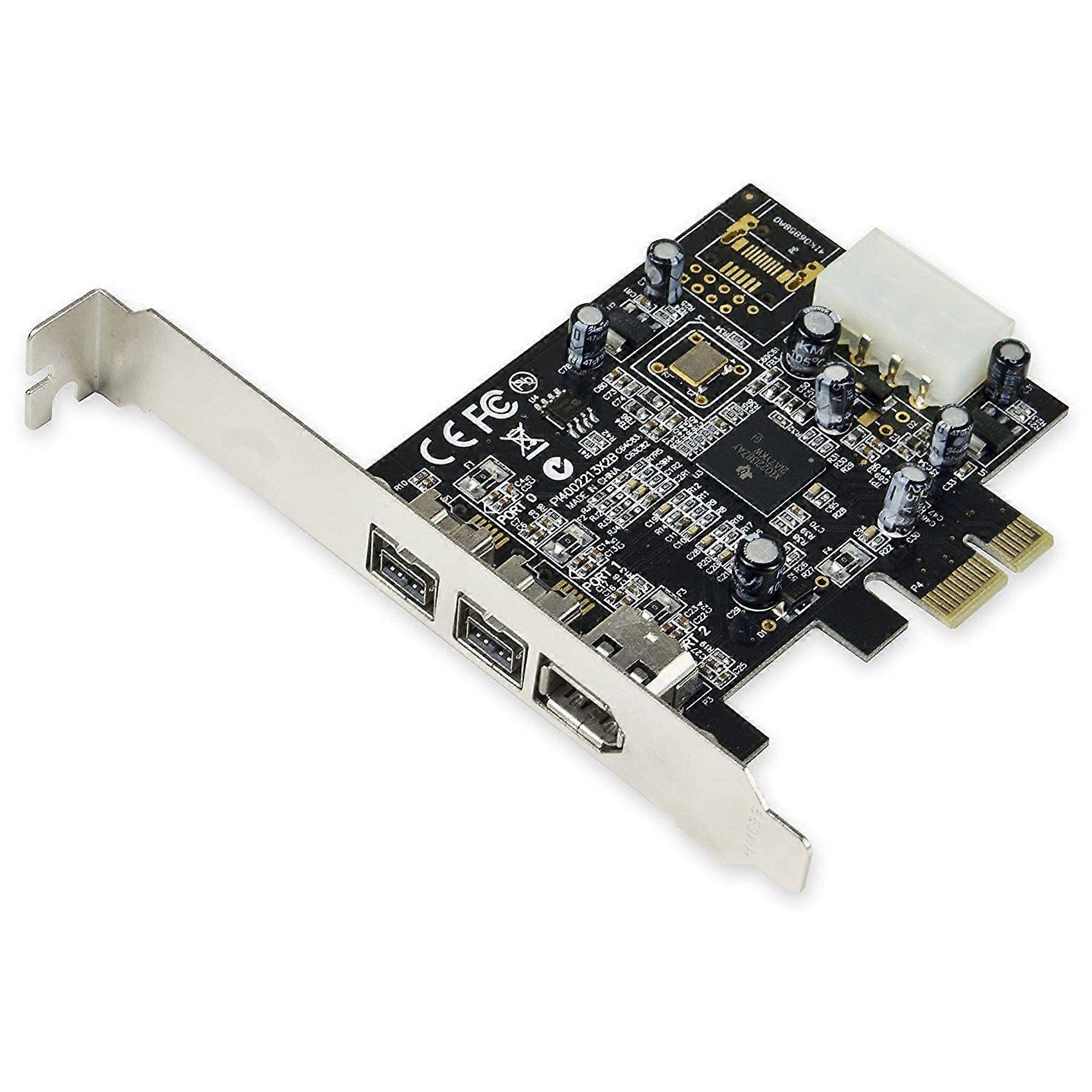 PEX30016 chipset a 3 porte IEEE 1394 Firewire 1394B e 1394A PCIe 1.1 X1 PCIe 1.1 X1 TI XIO2213B richiede un driver legacy