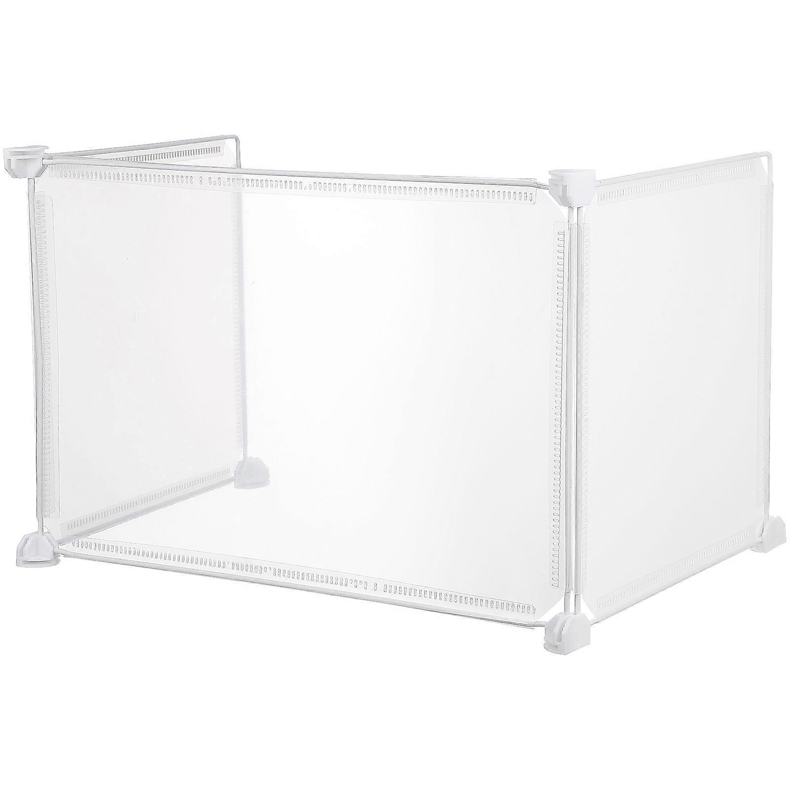 3pcs Desktop Area Dividing Board Plastic Transparent Partition Universal Sneeze Guard For Restaurant