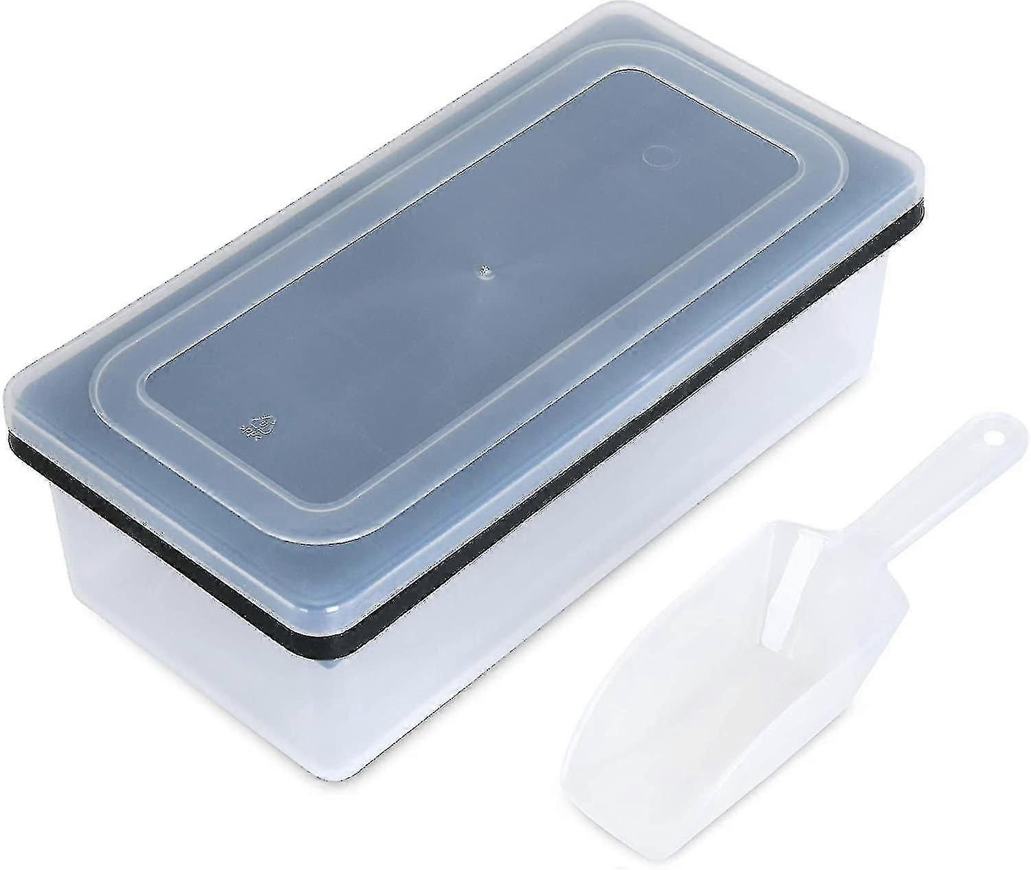 Flexible Safe Ice Cube Molds With Ice Container, Scoop And Cover()
