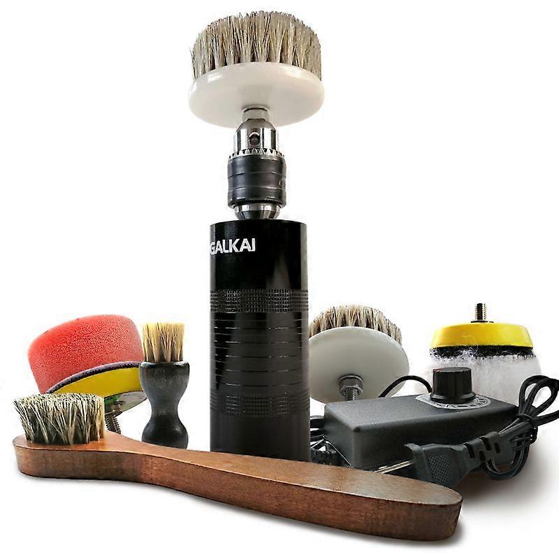 Shoe Brushes Professional Adjustable Speed Electric Shoe Polisher Kit Clean Dust Leather Care Shine Set Polishing Boot Shoe - Shoe Brush