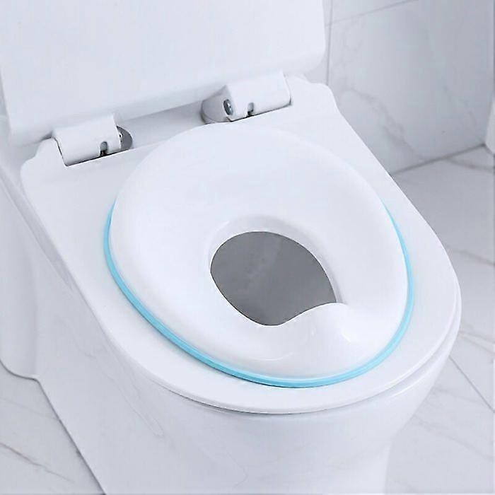 Potty Training Seat pojille ja tytöille - sininen - sopii pyöreille ja soikeille wc-istuimille, luistamaton ja