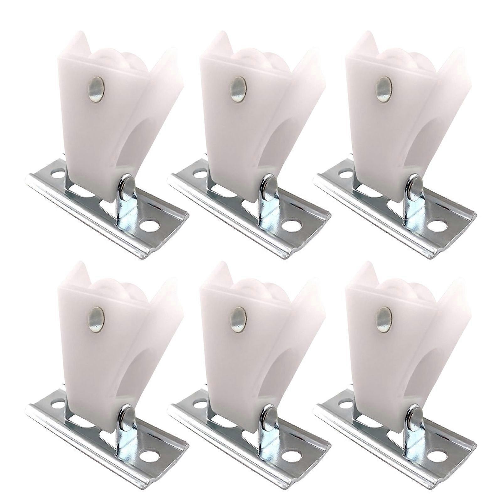 6Pieces Curtain Bamboos Roller Shade Cord Pulleys Window Blind Lock for Roman Blind Curtain Repiar Part Replacement