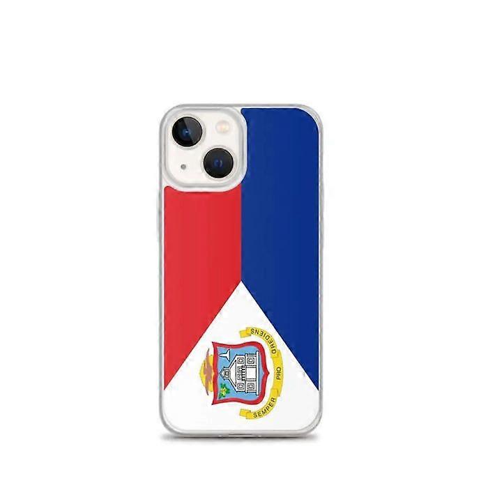 Phone case - PIXELFORMA - iPhone 13 mini - Saint Martin Flag - Flexible - Transparent