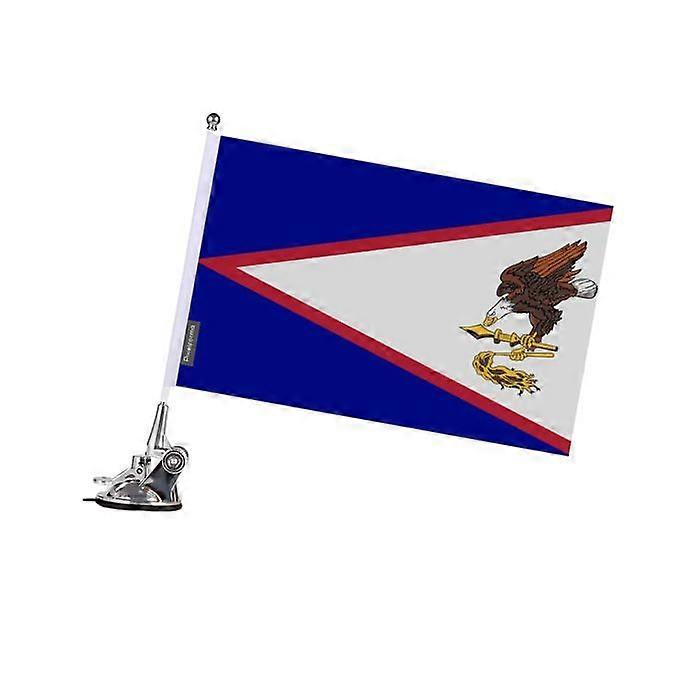 Flag - American Samoa - 27 x 35 cm - Suction cup pole - Polyester - Double-sided print