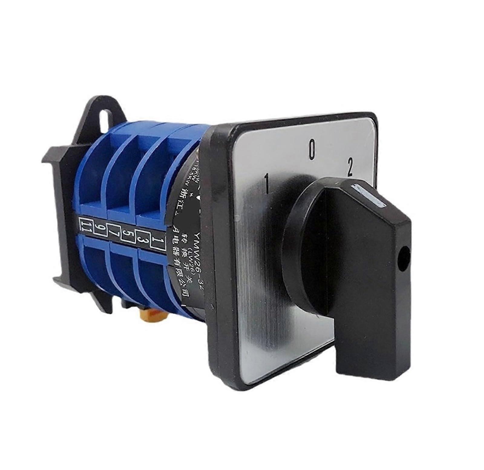 Rotary Cam Switch Rail Mounted 2/3/4/6/7 Position 32A 690V 3-Pole Changeover Gear Selector LW2632 LW28 YMW2632/3 DIN