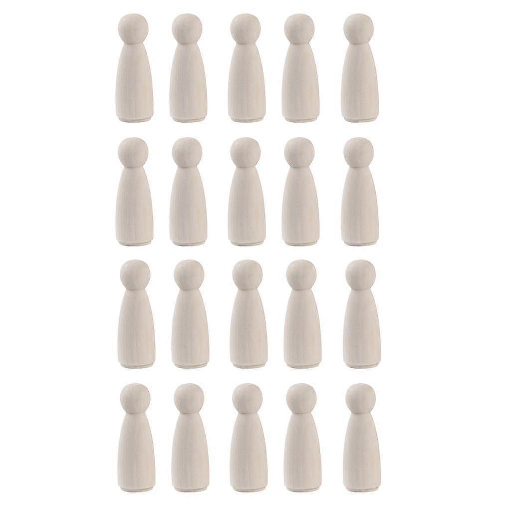 20x לא גמור עץ יתד אנשים גופי בובות יתד עץ לעיצוב מלאכת יד DIY