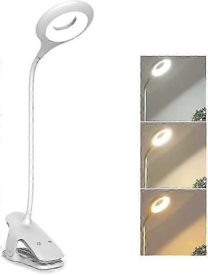 Rechargeable Wireless LED Desk Lamp, 3 Colors, Touch Bedside Lamp