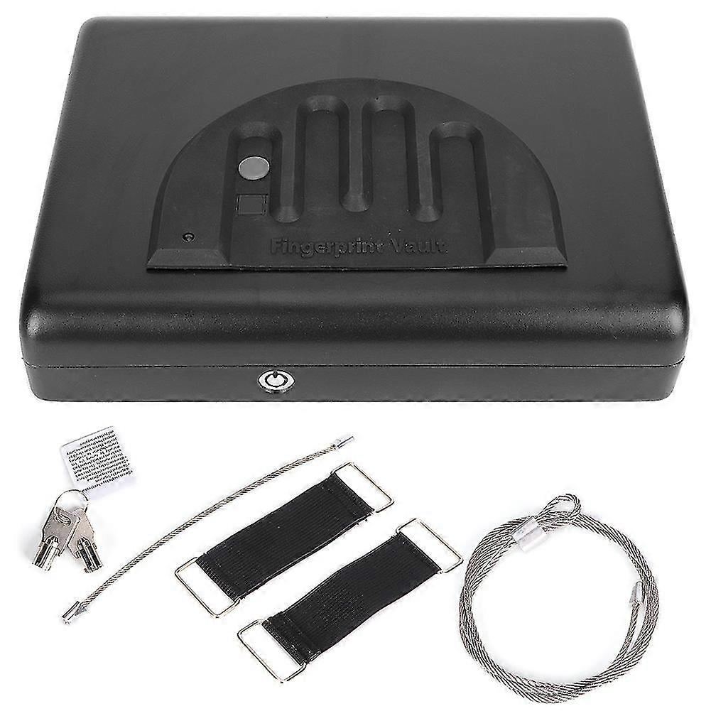 Fingerprint Safe Box Cold Rolled Steel Key Lock Safes For Money Valuables Jewelry Pistol Mini Car Safe